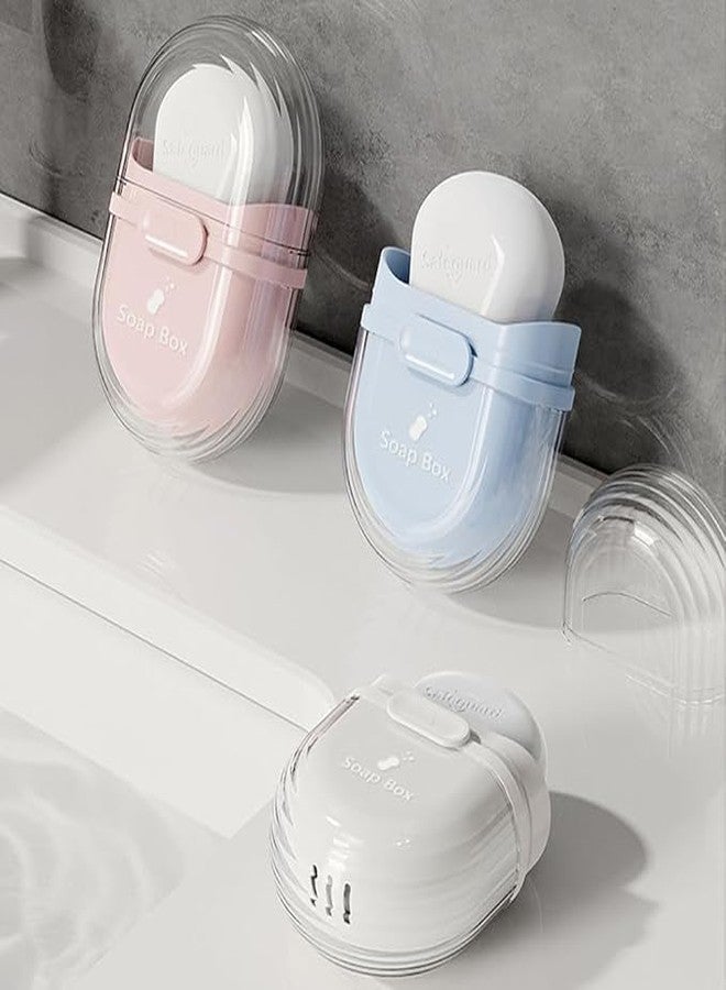 Copelle Portable Travel Soap Holder with Lid Compact Soap Container for Bathroom, Travel, Gym & Camping - Stylish Cute Box with Drainage Feature soap Stand for Bathroom(Multicolor)(Pack of 1) - Image 1